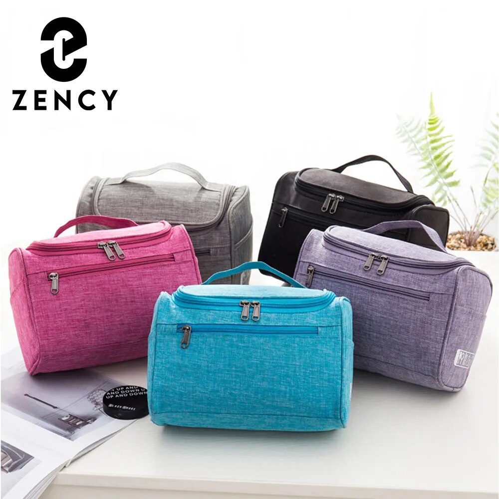 Zency New Arrival Women Cosmetic Bag Large Capacity Storage Bag Portable Travel Hook Up Brush Bags Multiple Interval Makeup Bags
