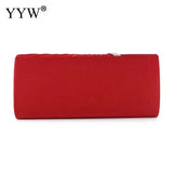 Folds Rhinestone Decor Chain Clutch Bags For Women 2021 Red Evening Party Clucth Envelope Bag Female Girl Luxury Shoulder Pouch