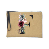 Ladies Wristlets Fashion Clutches Bag Flowers Letter Women Casual Handbags Linen Envelope Elegant Cosmetic Party travel Bags