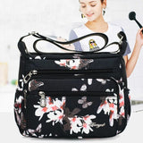 2021 New Designer Handbags Women Flower Butterfly Printed Waterproof Nylon Shoulder Bags Retro Crossbody Bag Sac A Main Bolsos