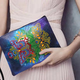 5D DIY Special Shaped Diamond Painting Wristlet Wallet Women Clutch Mosaic Bag Christmas Gifts Bohemia Girls Zipper Handbag