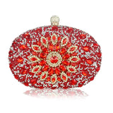 Wedding Diamond Silver Floral Crystal Sling Package Woman Clutch Bag Cell Phone Pocket Matching Wallet Purse Handbags