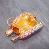 Ice Cream Shaped Diamond Evening Clutch Bag For Party Wedding 2021 Boutique Novelty Mini Kawaii Rhinestone Purses High Quality