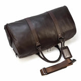 Big Capacity Genuine Leather Travel Bag For Men Women Soft Black Cowhide Casual Travel Duffel Large Luggage Weekend Shoulder Bag