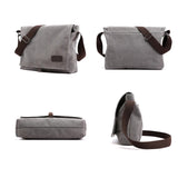 2023 Men Bags Male Canvas Shoulder Bags Unisex Crossbody Messenger Bags Large Retro Satchels for Travel Envelope Briefcase Tote