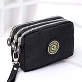 Mini Bag with Triple Zipped Portable Women Wallets Phone Pouch New Fashion Big Capacity Women Wallet Make-up Bag Coin Purse