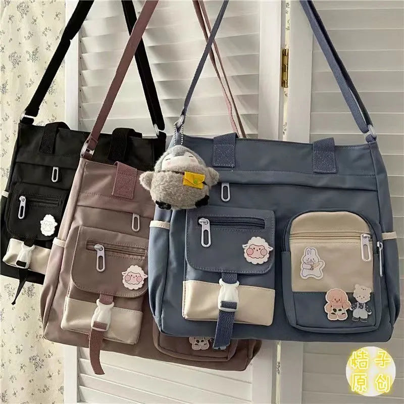Nylon Waterproof Canvas Women Handbags Shoulder Bag Japanese Ladies Messenger Bag Student School Crossbody Bags for Girl Satchel