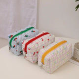 Liberty Quilting Makeup Bag Soft Cotton Clutches Women Zipper Cosmetic Organizer Cute Large Make Up Purse Toiletry Pencil Cases