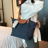 FBI Foldable Dumpling Bun Bag Waterproof Nylon Tote Bags Classic Nylon Women's Bag Fashion Shoulder Bags Ladies Dumpling Handbag