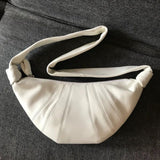 Cowhide dumpling bag leather fashion one-shoulder crossbar stick bag for women