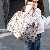 Women Travel Tote Bags Fashion PU Leather Large Capacity Luggage bag Waterproof Duffle Bag Casual  Weekend Travel Bag Organizer