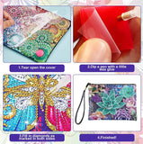 2pcs DIY Special Shaped Diamond Painting Bags Women Wristlet Bags Zipper Wallet Women Clutch Storage Bag Girls Handbag Gift