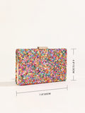 2023 High Quality  Women Colorful Stone Evening Bags Wedding Dinner Purse Mini Party Wallets With Chain Banquet Bags 3 Colors