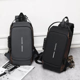 Chest Body Cross Waterproof Men Bag Men Oxford Backpack Sling Anti-theft Chest Shoulder Port Male Charge Travel For Bag