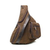 High Quality Men Canvas Sling Chest Day Back Pack Travel Multi-Capacity Shoulder Messenger Bags Cross Body Single Rucksack