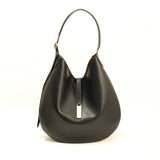 VIELINE New Women's One Shoulder Bag Genuine Leather Large Hobos Underarm Bag Half Moon Design Ladies Handbags