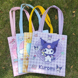 Hello Kitty Kawaii Sanrio Series Cinnamoroll Mymelody Kuromi Anime Shopping Travel Shoulder Bag Waterproof Tote Bag Storage Bag