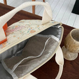 Quilted Insulated Lunch Bag Korean Small Tote Handbag For Women Kid Portable Children School Insulated Lunchbox Food Picnic Bags