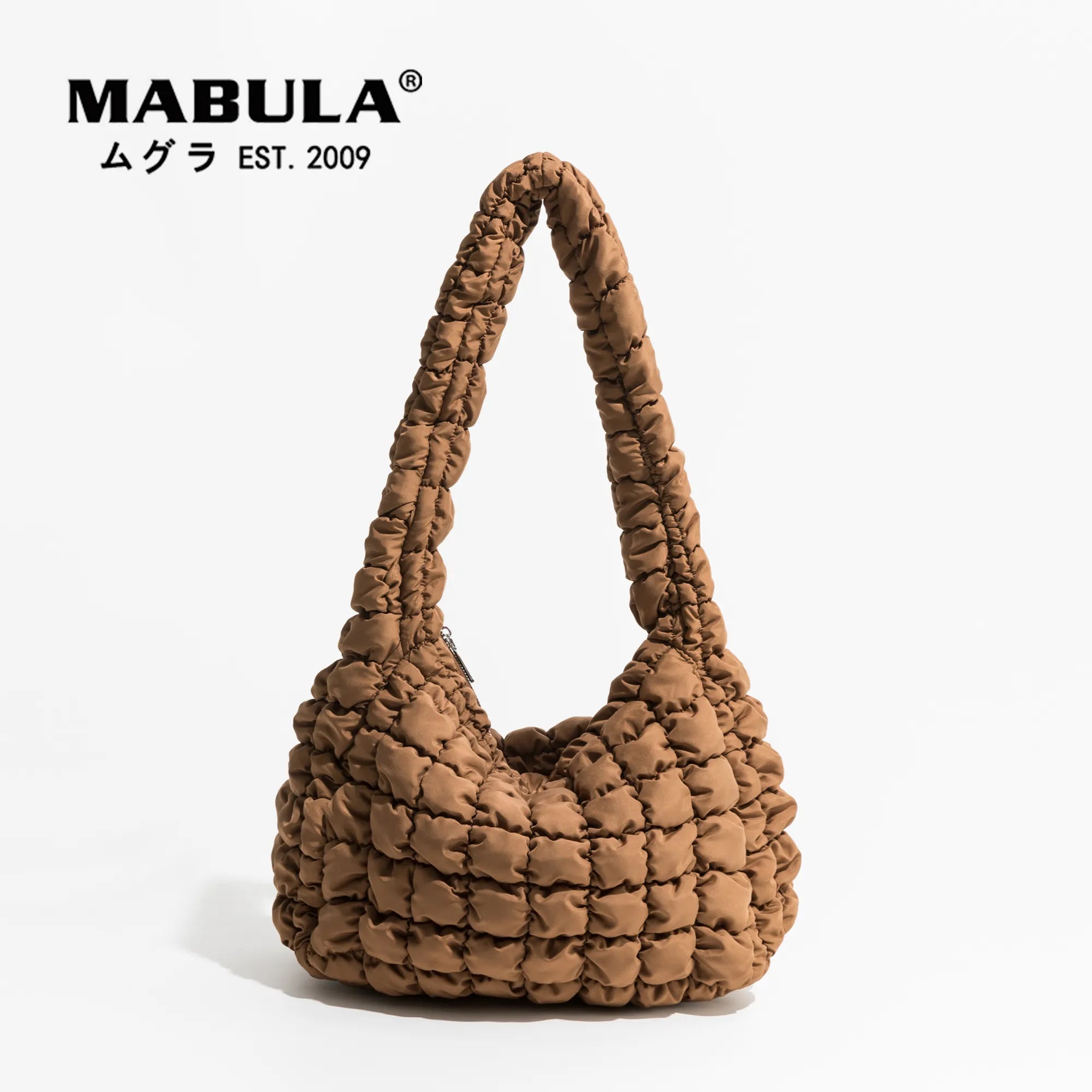 MABULA Quilted Tote Bags for Women Trend Lightweight Padding Shoulder Purse Down Cotton Padded Large Hobo Bag Lattice Solid