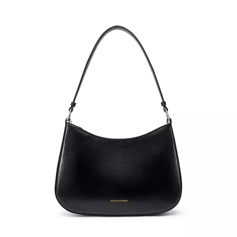 High Quality Brand Cowhide Hobo Women's Bag 2022 New Luxury Fashion Genuine Leather Shoulder Bag Ladies Tote Bag Handbags Black