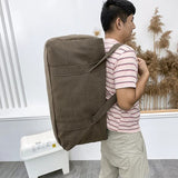New Canvas Travel Bags For Men Solid Durable Handbag Outdoor Sports Storage Luggage Backpack Large Capacity Sac De Voyage bolsos