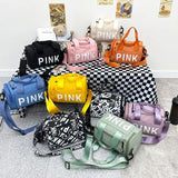 Small Gym Sports Fitness Bag for Women Travel Luggage Weekend Trend Mini Pink Fashion Women'S Handbag Female Shoulder Duffle Bag