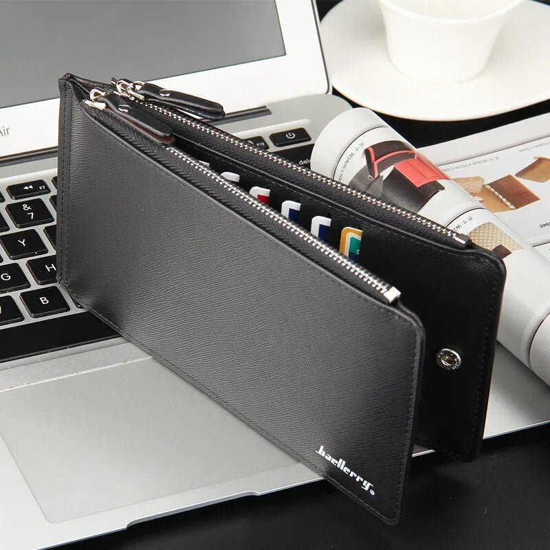 Classic Baellerry Woman Wallet Long Multi-card Position Male Purse Mens Credential Holder Fold Thin Magic Wallet Cash And Card