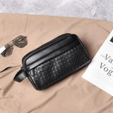 LAYRUSSI Large-Capacity Makeup Bag Leather Cosmetic Bag Men Toiletries Organizer Portable Travel Waterproof Handbags Wash Bags