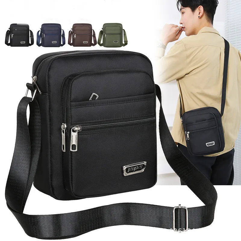 2023 Brand New Men Crossbody Bags Male Nylon Shoulder Bags Boy Messenger Bags Man Handbags for Travel Casual Large Satchel Grey