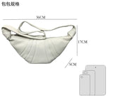 Cowhide dumpling bag leather fashion one-shoulder crossbar stick bag for women
