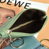 2 Pouch Pocket Wallets Women Small PU Leather Coin Purse Zipper Change Money Bags Key Holder Case ID Card Holde Zipper Purses
