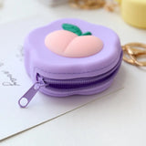 New Women Silicone Coin Purse Cartoon Animal Round Shape Coin Wallet Headset Bag Clutch Change Purse Wallet Pouch Bag Kids Gift