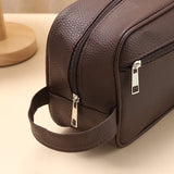 Men Travel Cosmetic Bag Zipper Makeup Bags PU Leather Travel toiletry bag Cosmetics Organizer Storage Pouch Large Capacity New