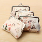 Women Vintage Printing Coin Purses Girl Hasp Change Wallet Ladies Clutch Change Purse Female Mini Money Bag Canvas Wallet 2022