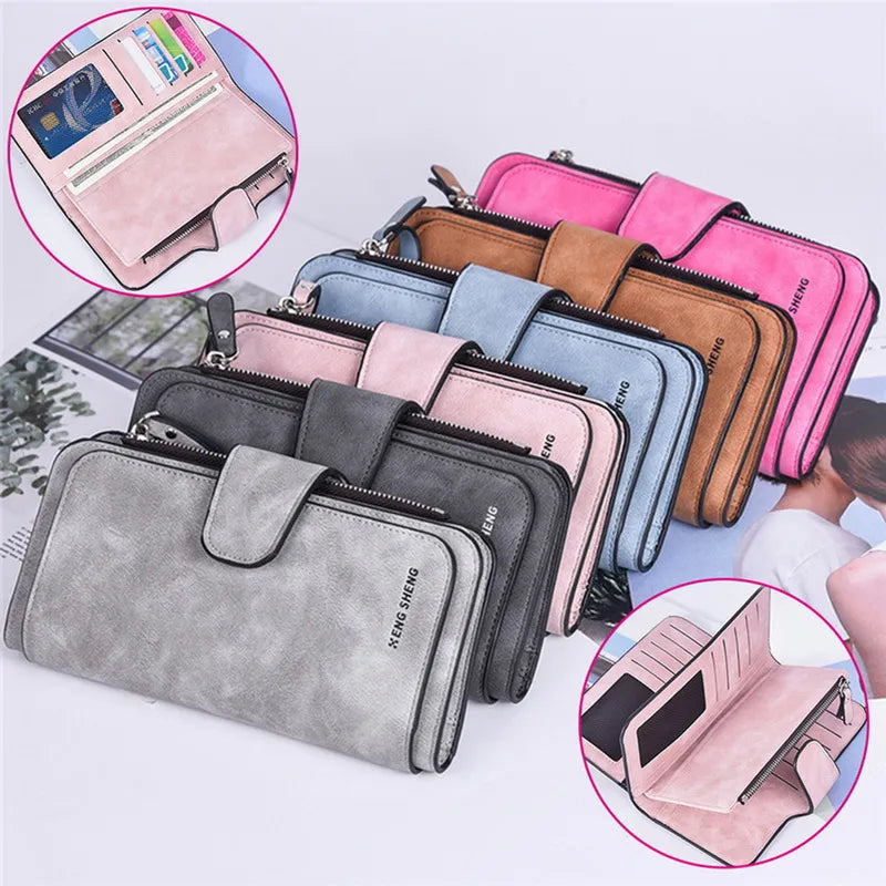 Women Wallets Fashion Lady Wristlet Handbags Long Money Bag Zipper Coin Purse Cards ID Holder Clutch Woman Wallet Burse Notecase