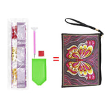 DIY Diamond Painting Wristlet Wallet Women Storage Bag Special Shaped Flowers Diamond Embroidery Cross Stitch Wallet Crafts Gift