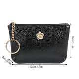 Fashion Leather Women Wallet Clutch One Zip Female Short Small Flower Coin Purse Brand New Design Soft Mini Card Cash Holder