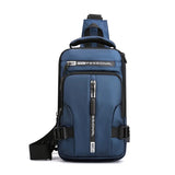 Men Multifunction Shoulder Bag Crossbody Cross Body Sling Chest Bags Waterproof Travel Pack Messenger Pack For Male