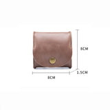 6 Color Genuine Leather Coin Purse Earbuds Earphone Holder Pouch For Women Men Small Wallet Monedero Pequeño Fast Drop Shipping