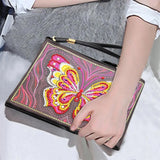 DIY Diamond Painting Wristlet Wallet Women Storage Bag Special Shaped Flowers Diamond Embroidery Cross Stitch Wallet Crafts Gift
