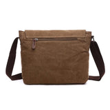 Canvas Laptop Shoulder Bag Messenger Bag Men Casual Crossbody Bags School Bookbag