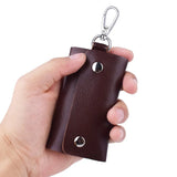 Genuine Leather Key Wallets Keychain Case Bag Men Car Key Holder Women Housekeeper Keys Pouch Organizer Covers