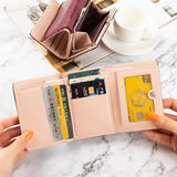 Leather Women's Wallet Female Short Retro Three-fold Folding Student Version Simple Multi-card Crocodile Pattern Coin Purse