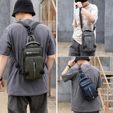 Men Multifunction Shoulder Bag Crossbody Cross Body Sling Chest Bags Waterproof Travel Pack Messenger Pack For Male