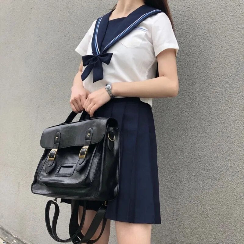 Vintage Women Backpack Large Capacity Student School Bag Luxury PU Leather Female Satchels Tote Bag Multifunctional Travel Bags