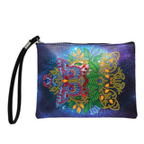 5D DIY Special Shaped Diamond Painting Wristlet Wallet Women Clutch Mosaic Bag Christmas Gifts Bohemia Girls Zipper Handbag