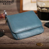 Genuine Leather Women Wallet RFID Blocking Compact Women's Wallets Small Zipper Coin Wallet Female Short Women Purse Card Wallet