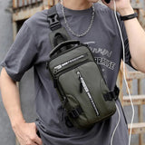 Men Multifunction Shoulder Bag Crossbody Cross Body Sling Chest Bags Waterproof Travel Pack Messenger Pack For Male