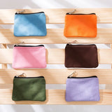 DIY Canvas Cotton Mini Coin Wallet Bag Zipper Coin Key Bag Money Pocket Purse Women Men Small Change Coin Purses Kid Pouch Gift