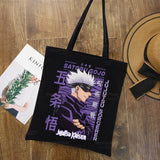 Jujutsu Kaisen Cartoon Shopping Canvas Bag Ryomen Sukuna Itadori Yuji Shopper Bag Okkotsu Yuta Gojo Satoru Shoulder Tote Bags